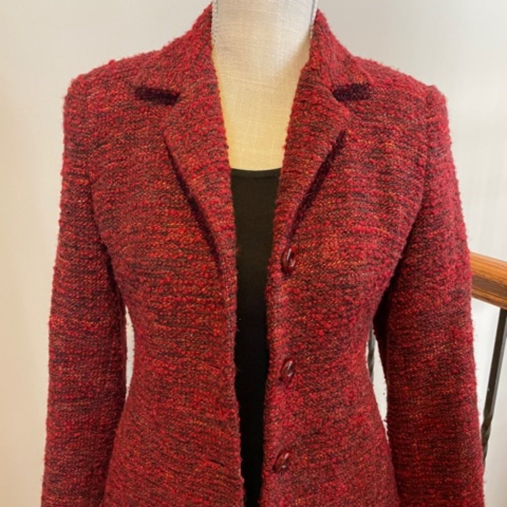 Gianni classic jacket, red tones
